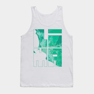 Lima, Peru City Map Typography - Watercolor Tank Top